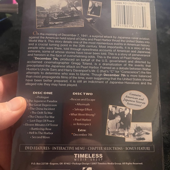 Attack On Pearl Harbor A Day Of Infamy 2DVD Box Set 2007 New Sealed - Picture 3 of 4